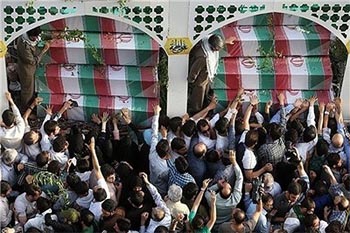 تشییع پیکر مطهر 18 شهید دفاع مقدس در اهواز تشییع پیکر مطهر 18 شهید دفاع مقدس در اهواز