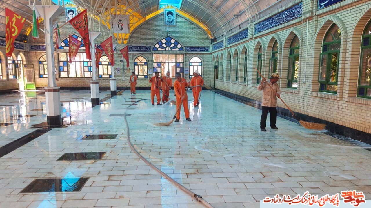 غبارروبی  , تنظیف مزارشهدا در برخی از شهرستان های استان به مناسبت هفته کرامت