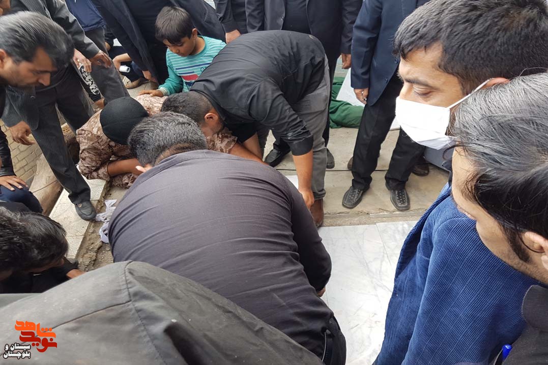 تشییع پیکر جانباز 70درصد شهید معظم«خداداد ملاشاهی» در گلزار شهدای زاهدان