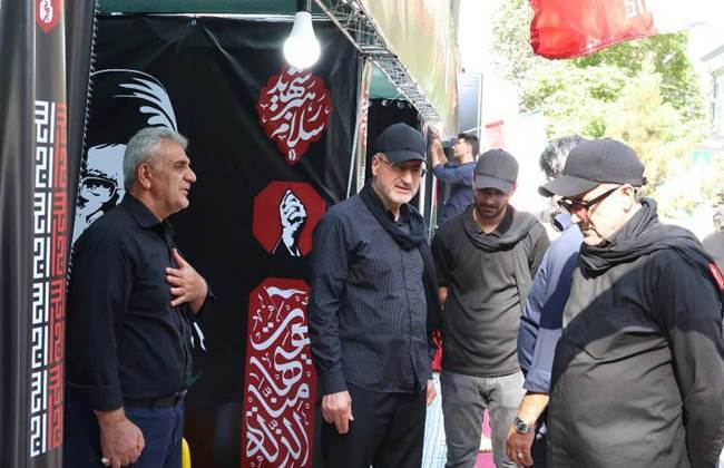 بازدید معاون فرهنگی و آموزشی بنیاد شهید و امور ایثارگران از موکب‌های بنیاد 